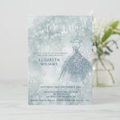 Schattige winterwonderland bokeh - zoet 16 kaart (Staand voorkant)