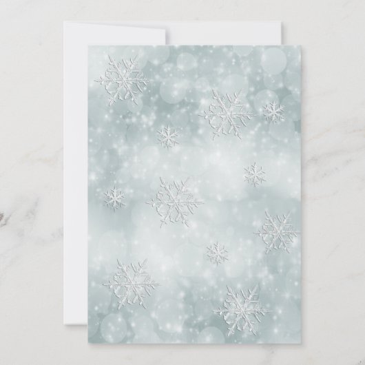 Schattige winterwonderland bokeh - zoet 16 kaart (Achterkant)