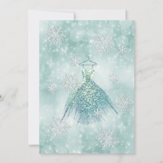 Schattige winterwonderland bokeh - zoet 16 kaart (Achterkant)