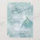 Schattige winterwonderland bokeh - zoet 16 kaart (Voorkant / Achterkant)