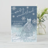 Schattige winterwonderland glitter ombre zoet 16 kaart (Staand voorkant)