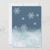 Schattige winterwonderland glitter ombre zoet 16 kaart (Achterkant)