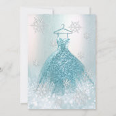 Schattige winterwonderland glitter ombre zoet 16 kaart (Achterkant)