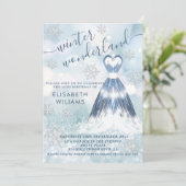 Schattige winterwonderland glitter ombre zoet 16 kaart (Staand voorkant)