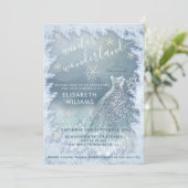 Schattige winterwonderland glitter ombre zoet 16 kaart (Staand voorkant)