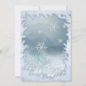 Schattige winterwonderland glitter ombre zoet 16 kaart (Achterkant)