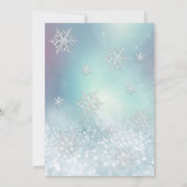 Schattige winterwonderland glitter ombre zoet 16 kaart (Achterkant)