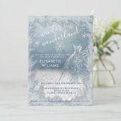 Schattige winterwonderland glitter ombre zoet 16 kaart (Staand voorkant)