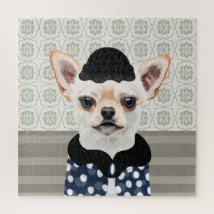 Schattige wit Chihuahua hondenportret Legpuzzel