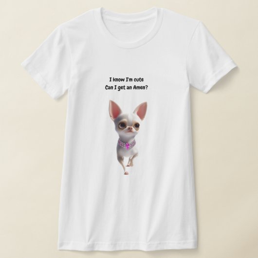 Schattige Wit Chihuahua Silhouet Venster Decal T-shirt (Laagn)