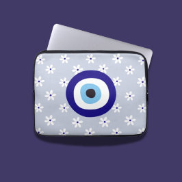 Schattige Wit Delicate Romantische Daisy Grieks Bl Laptop Sleeve