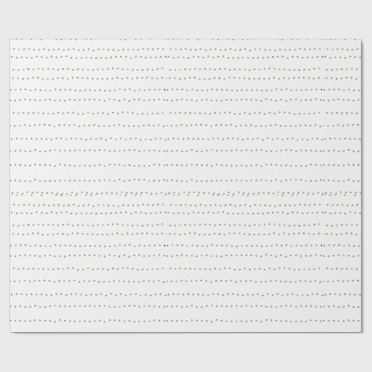 Schattige wit en goud glitter confetti stippen fee cadeaupapier (Vlak)