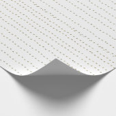 Schattige wit en goud glitter confetti stippen fee cadeaupapier (Hoek)