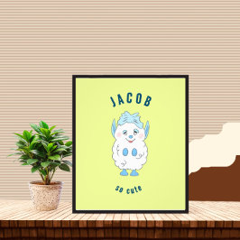 Schattige wit foto afdruk