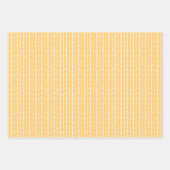 Schattige Wit Geel Daisies Floral Art Pattern Inpakpapier Vel (Voorkant 3)