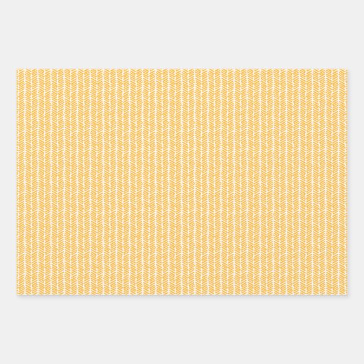 Schattige Wit Geel Daisies Floral Art Pattern Inpakpapier Vel (Voorkant 3)