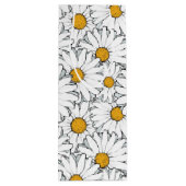 Schattige Wit Geel Daisies Floral Art Pattern Wijn Cadeautas (Achterkant)