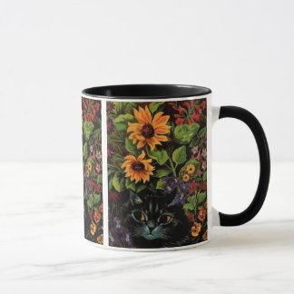 Schattige wit kattenschilderij van Louis Wain Mok