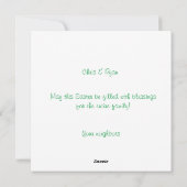 Schattige wit konijntje | beschilderde eieren | Ge Feestdagenkaart (Achterkant)