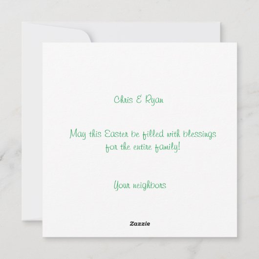 Schattige wit konijntje | beschilderde eieren | Ge Feestdagenkaart (Achterkant)