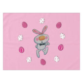 Schattige wit konijntje duimen omhoog roze geverfd tafelkleed (Voorkant (Horizontaal))