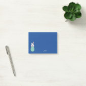 Schattige wit konijntje met paasei | personalisere post-it® notes (Kantoor)