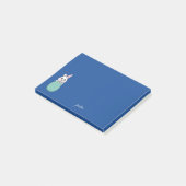 Schattige wit konijntje met paasei | personalisere post-it® notes (Schuin)