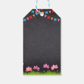 Schattige Wit Krijtbord Bunny Baby shower Cadeaulabel (Achterkant)