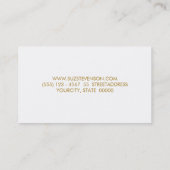 Schattige wit madeliefje roze bloemig visitekaartje (Achterkant)