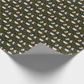 Schattige wit madeliefpatroon cadeaupapier (Hoek)