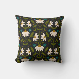 Schattige wit madeliefpatroon kussen