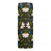 Schattige wit madeliefpatroon thermosbeker (Achterkant)