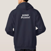 Schattige wit op zwart vriendelijk persoon typogra hoodie (Achterkant)