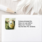 Schattige wit pluizig schaap etiket (Insitu)