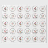 Schattige Wit Polar Beer Familie Vrolijk Kerstfees Cadeaupapier (Vlak)