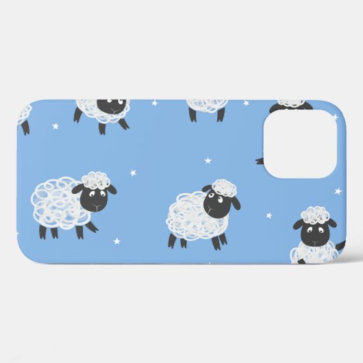 Schattige wit schaap:  lammeren. Case-Mate iPhone case (Achterkant (horizontaal))