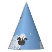 Schattige wit schaap: lammeren. feesthoedjes (Links)