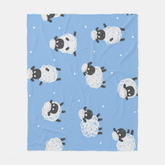 Schattige wit schaap:  lammeren. fleece deken