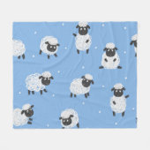 Schattige wit schaap: lammeren. fleece deken (Voorkant (Horizontaal))