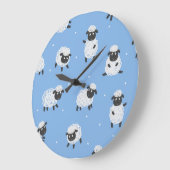 Schattige wit schaap:  lammeren. grote klok (Hoek)