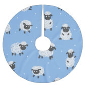 Schattige wit schaap:  lammeren. kerstboom rok (Voorkant)