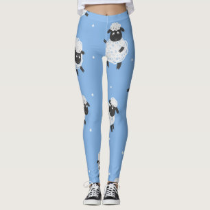 Schattige wit schaap: lammeren. leggings