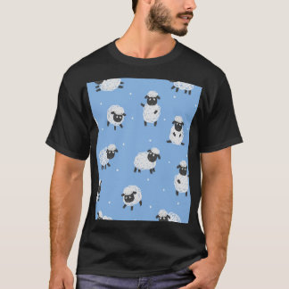 Schattige wit schaap:  lammeren. t-shirt