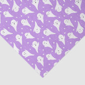 Schattige wit spooksilhouet - Paarse Halloween Tissuepapier (Detail)