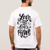 Schattige wit T-shirt voor musici & Dierenvrienden (Achterkant)