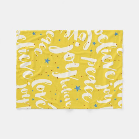 Schattige wit tekstontwerp fleece deken (Voorkant (Horizontaal))