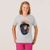 Schattige Witch Design Kinderen Halloween T-Shirt (Voorkant volledig)