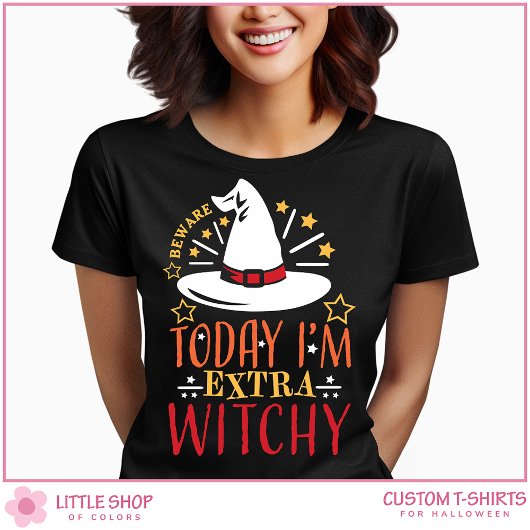 Schattige Witch Pet Extra Witchy Halloween T-shirt