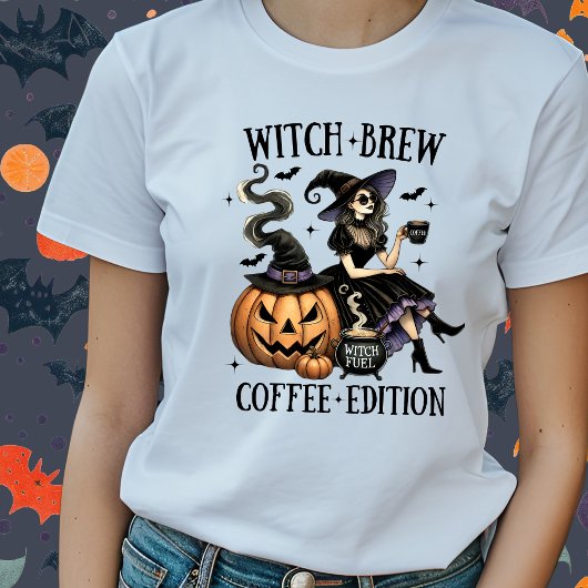 Schattige Witch's Brew Coffee Edition Halloween Ts T-shirt