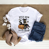 Schattige Witch's Brew Coffee Edition Halloween Ts T-shirt